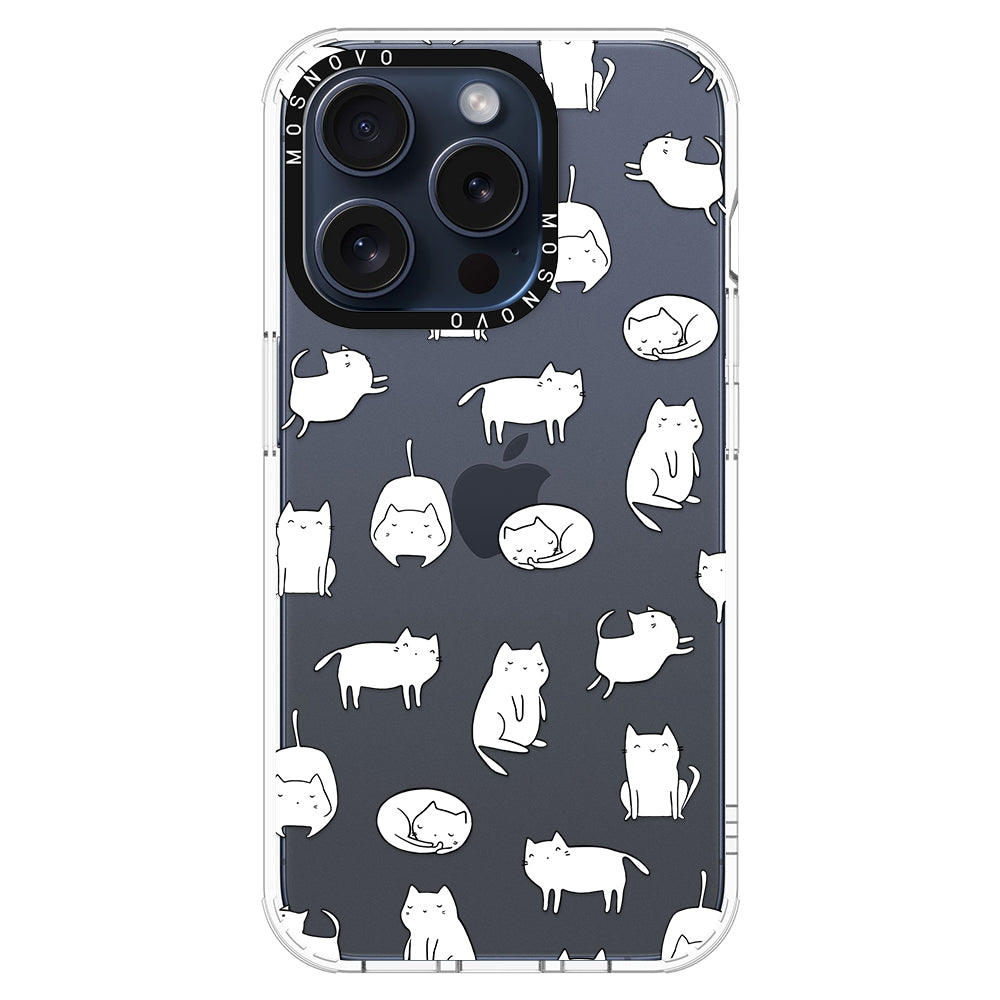 Cute Cats Phone Case - iPhone 15 Pro Case - MOSNOVO