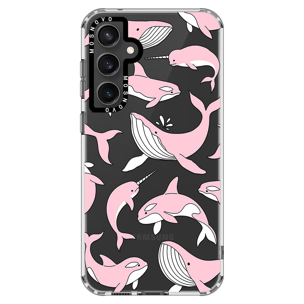 Pink Whales Phone Case - Samsung Galaxy S23 FE Case