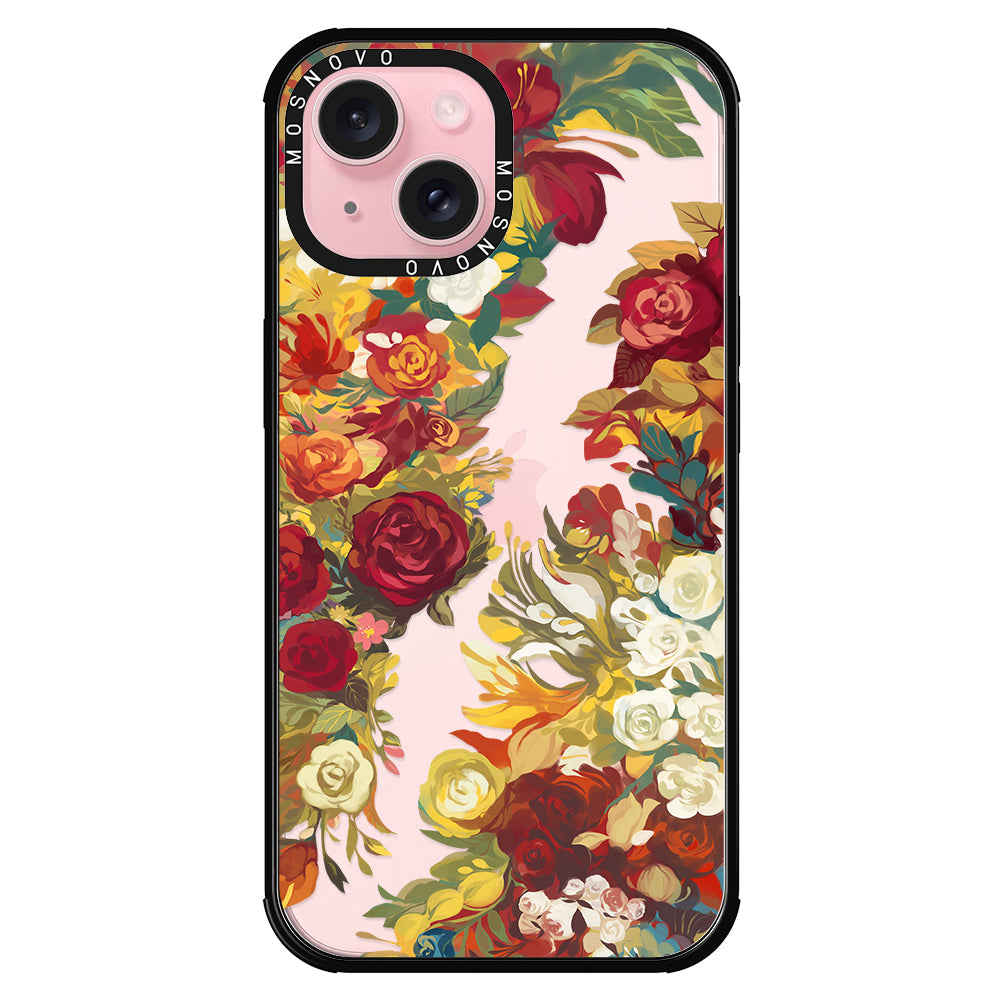 Vintage Flower Garden Phone Case - iPhone 15 Case - MOSNOVO