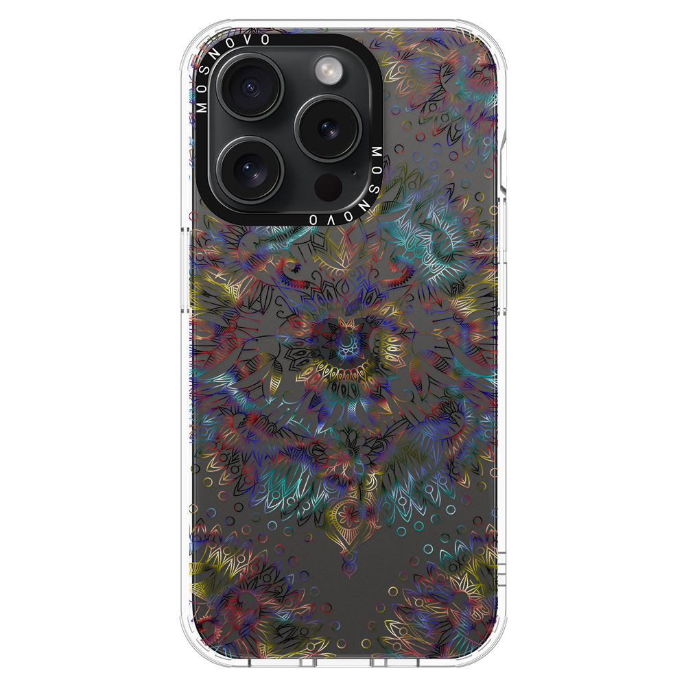 Rainbow Mandala Phone Case - iPhone 15 Pro Case - MOSNOVO