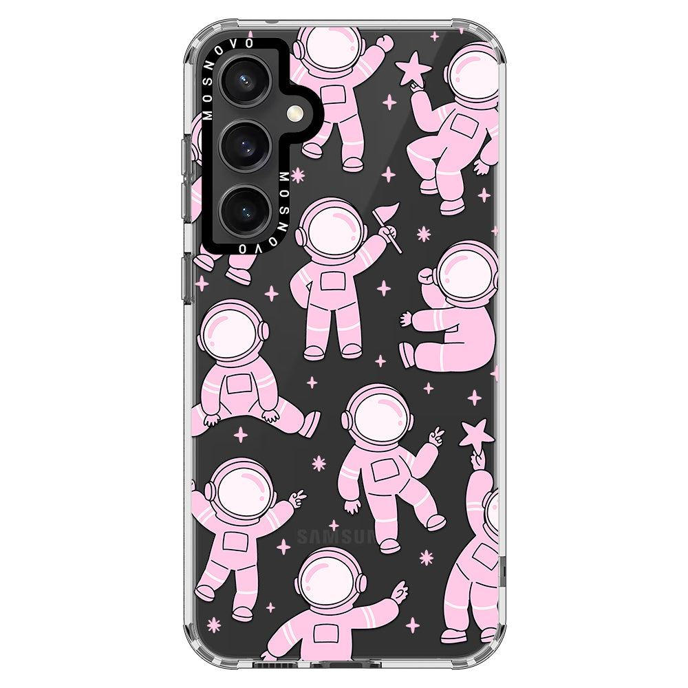 Pink Astronaut Phone Case - Samsung Galaxy S23 FE Case