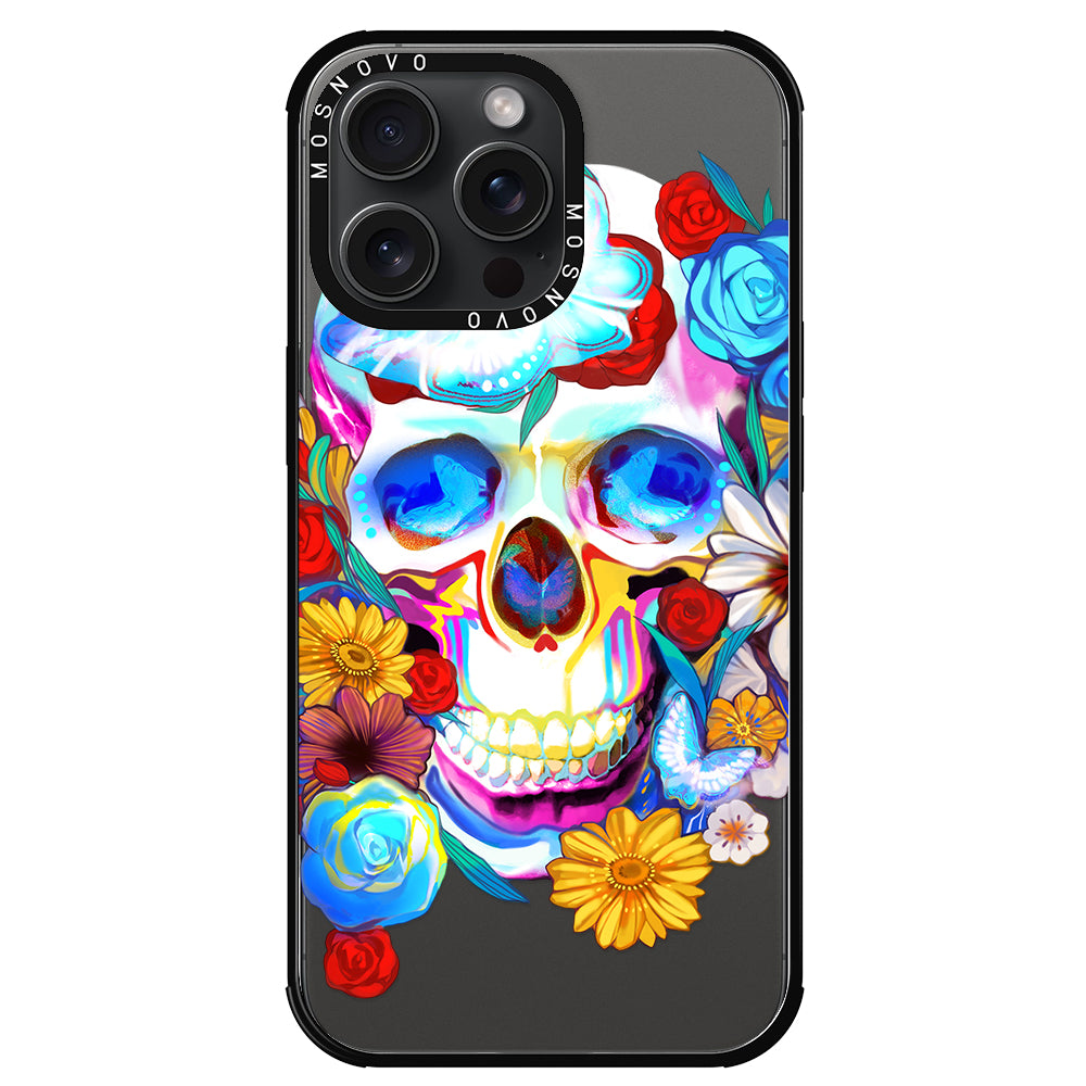 Neon Skull Phone Case - iPhone 15 Pro Max Case - MOSNOVO