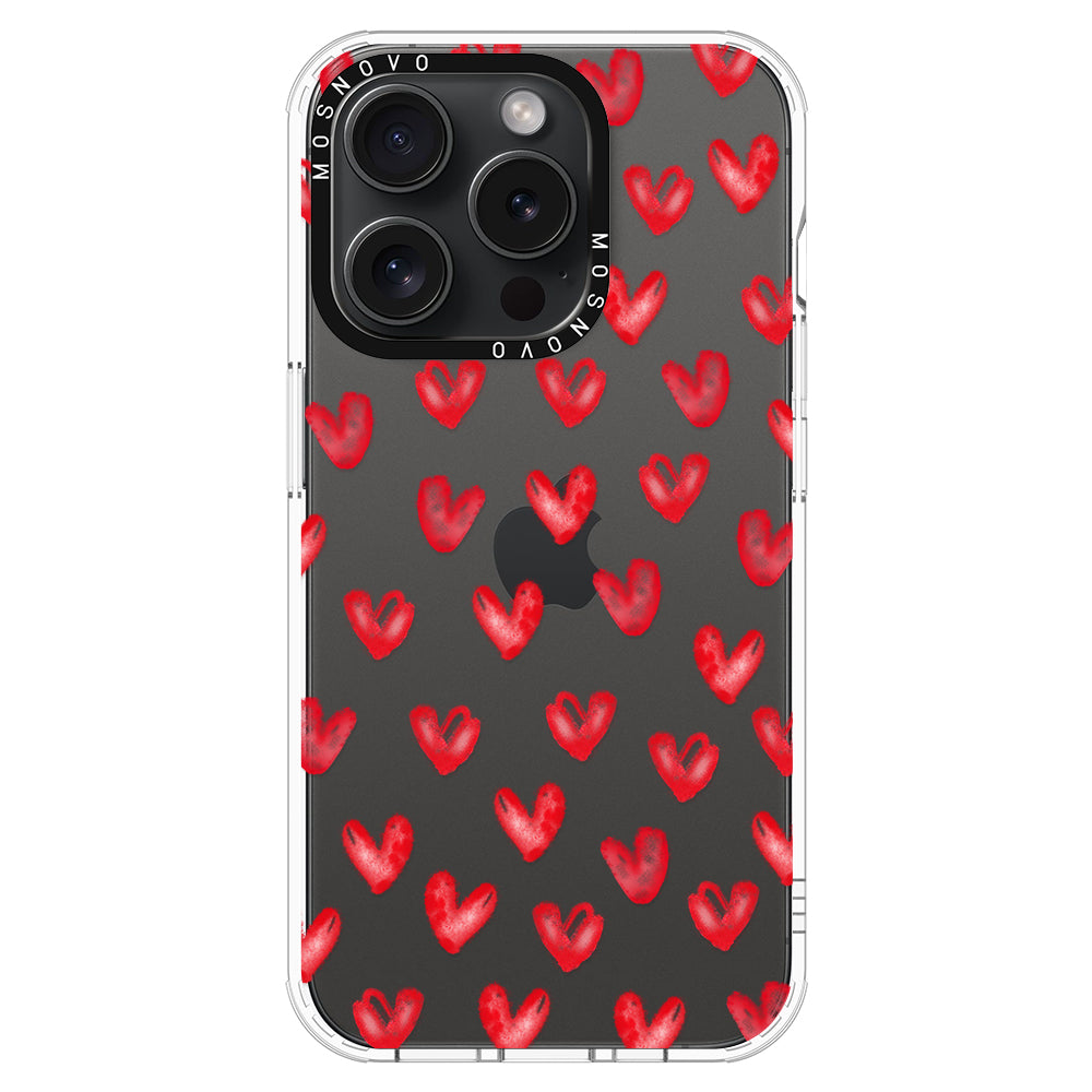 Cute Little Hearts Phone Case - iPhone 15 Pro Case - MOSNOVO