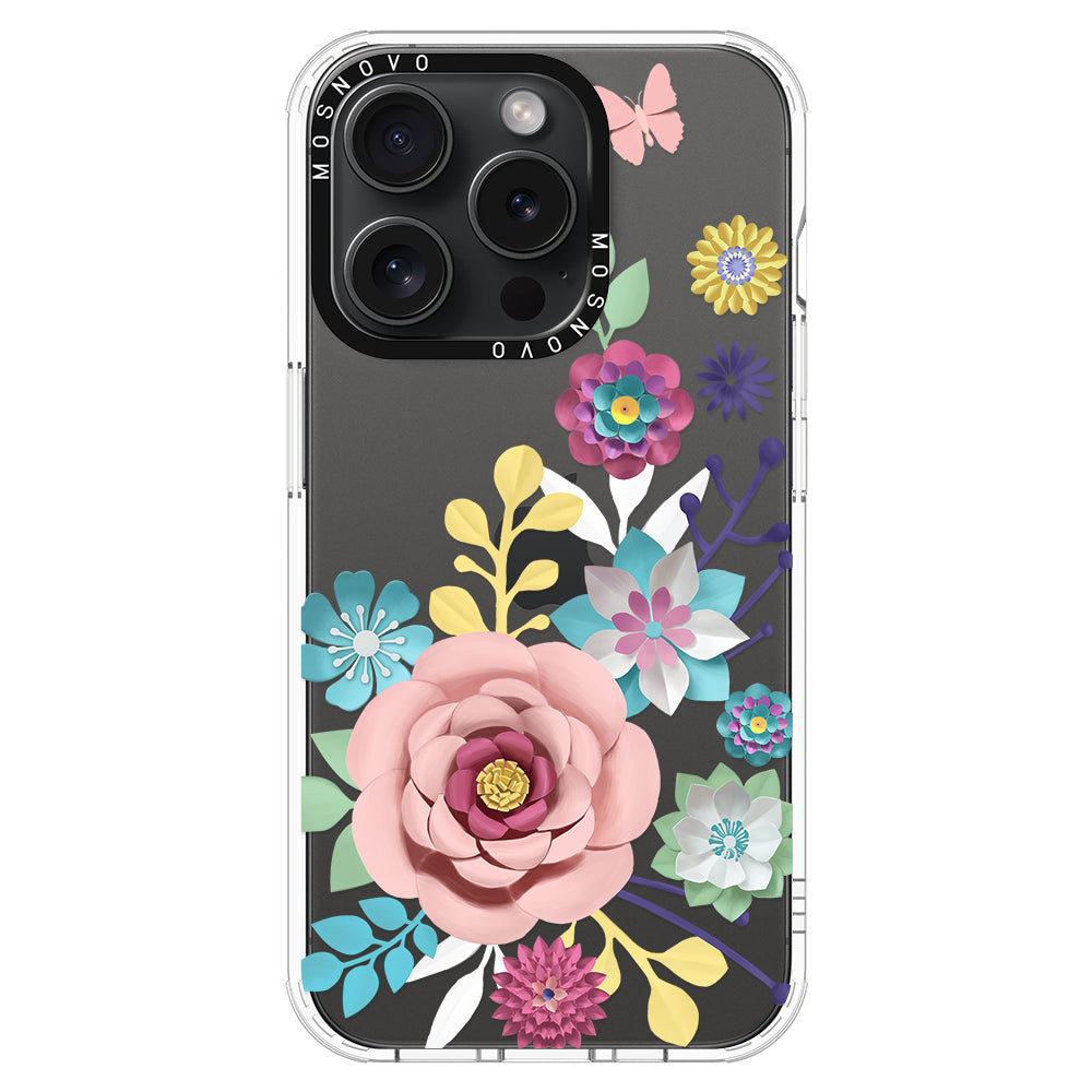 3D Floral Phone Case - iPhone 15 Pro Case - MOSNOVO