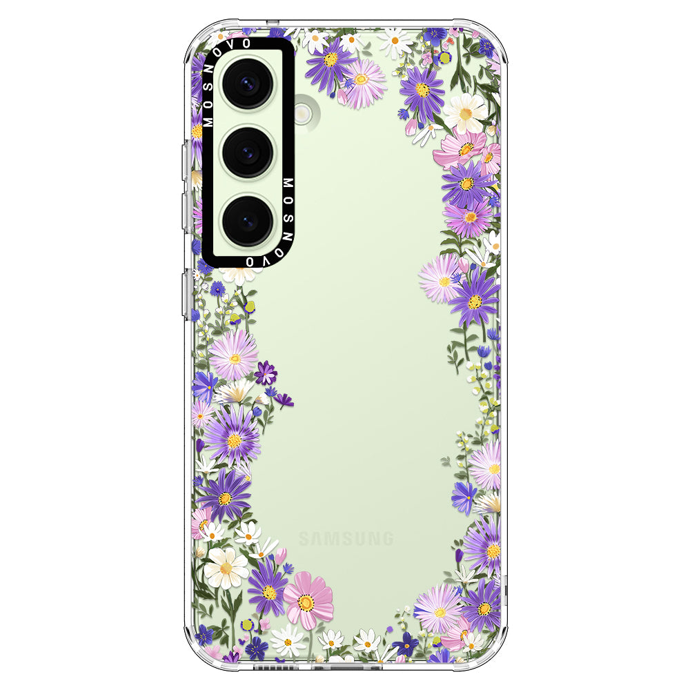 Purple Daisy Garden Phone Case - Samsung Galaxy S24 Case - MOSNOVO