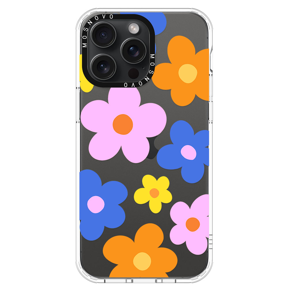 60's Groovy Flower Phone Case - iPhone 15 Pro Max Case - MOSNOVO
