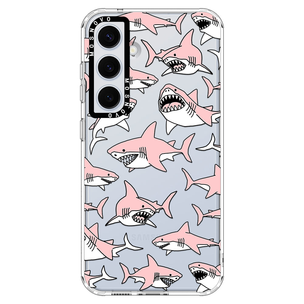 Pink Shark Phone Case - Samsung Galaxy S24 Plus Case - MOSNOVO