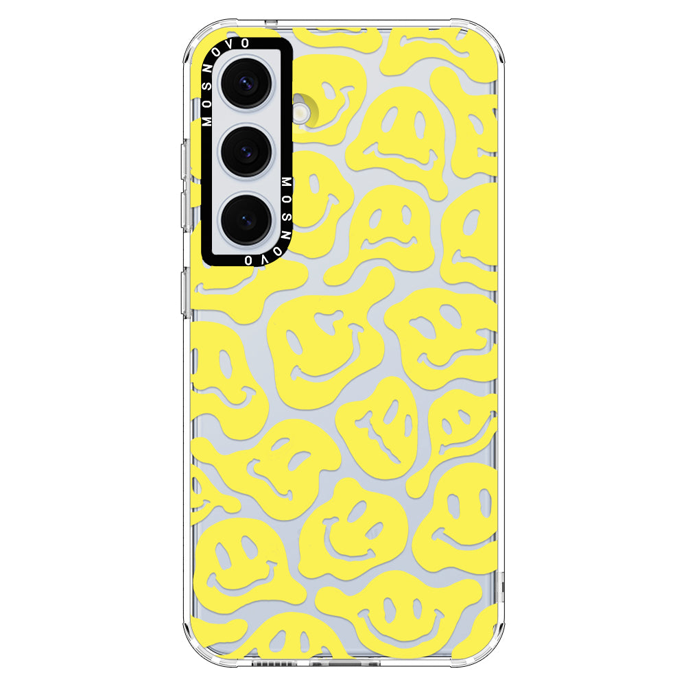 Melted Yellow Smiles Face Phone Case - Samsung Galaxy S24 Case - MOSNOVO