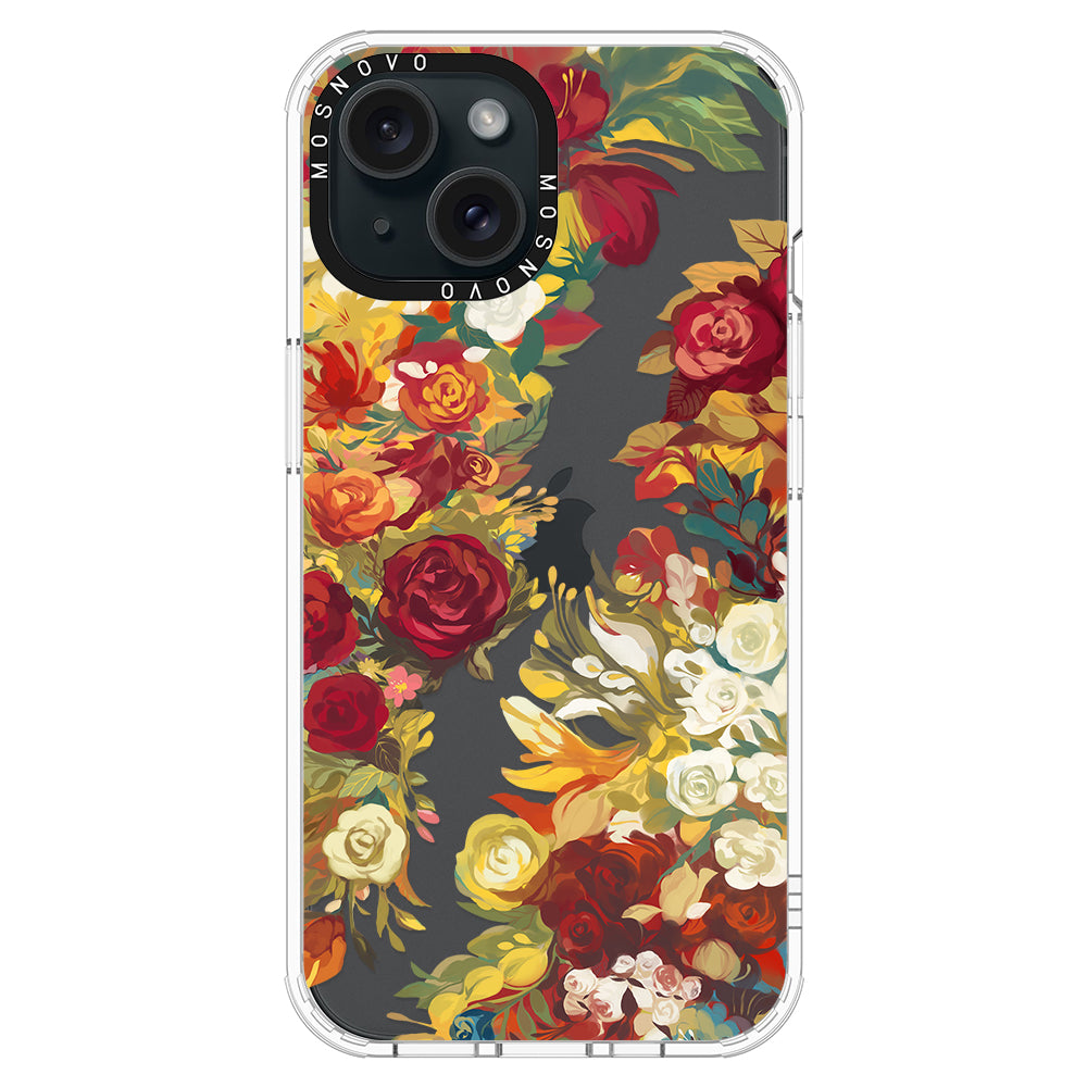 Vintage Flower Garden Phone Case - iPhone 15 Case - MOSNOVO