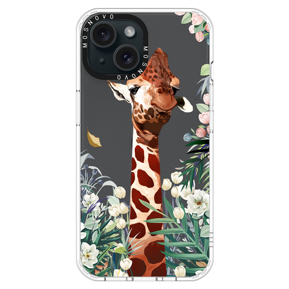 Giraffe In The Garden Phone Case - iPhone 15 Plus Case - MOSNOVO