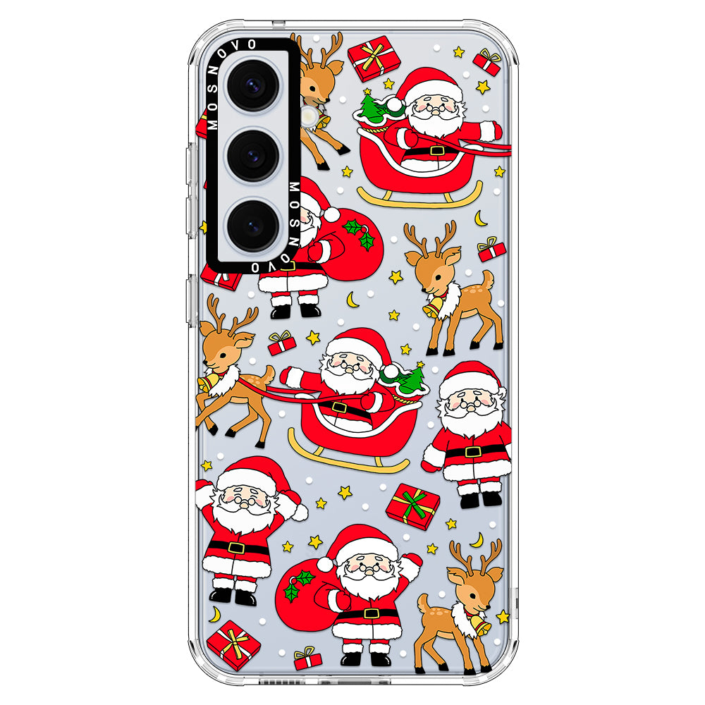 Cute Santa Claus Deer Phone Case - Samsung Galaxy S24 Plus Case - MOSNOVO