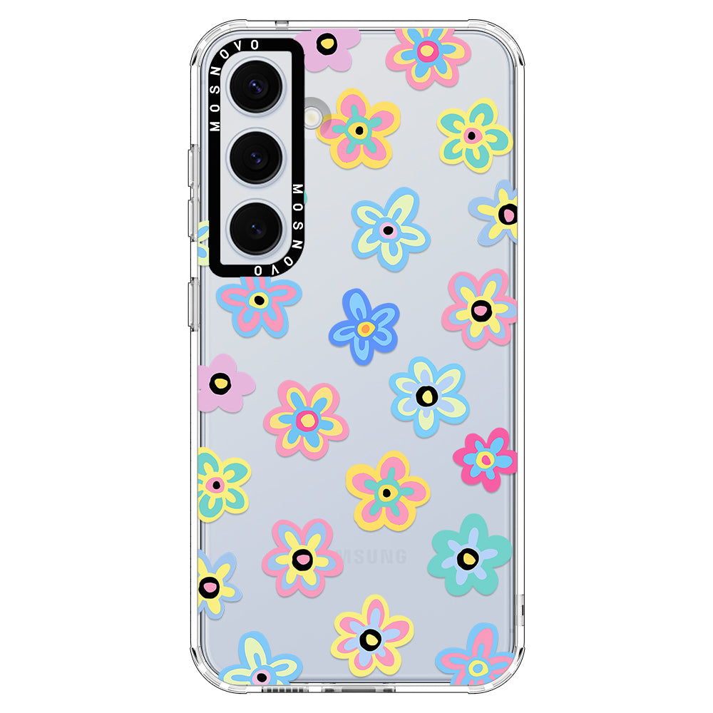Groovy Flower Phone Case - Samsung Galaxy S24 Case - MOSNOVO