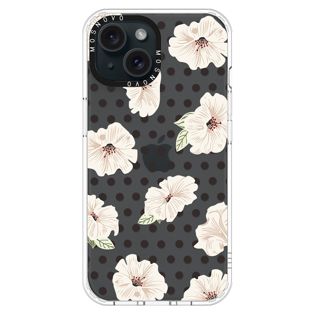 Vintage Hibiscus Flower Phone Case - iPhone 15 Plus Case - MOSNOVO