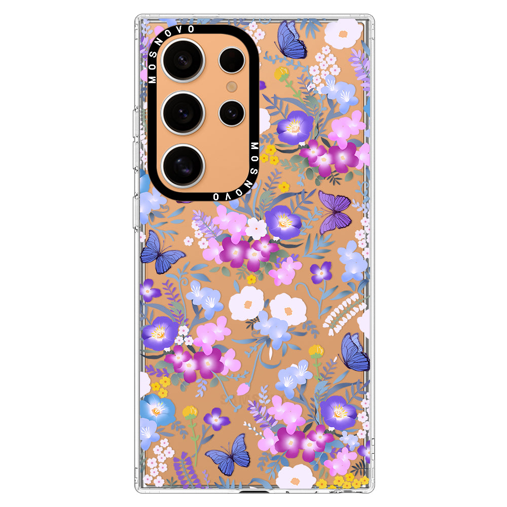 Purple Peri Nemophila Flower Phone Case - Samsung Galaxy S24 Ultra Case - MOSNOVO