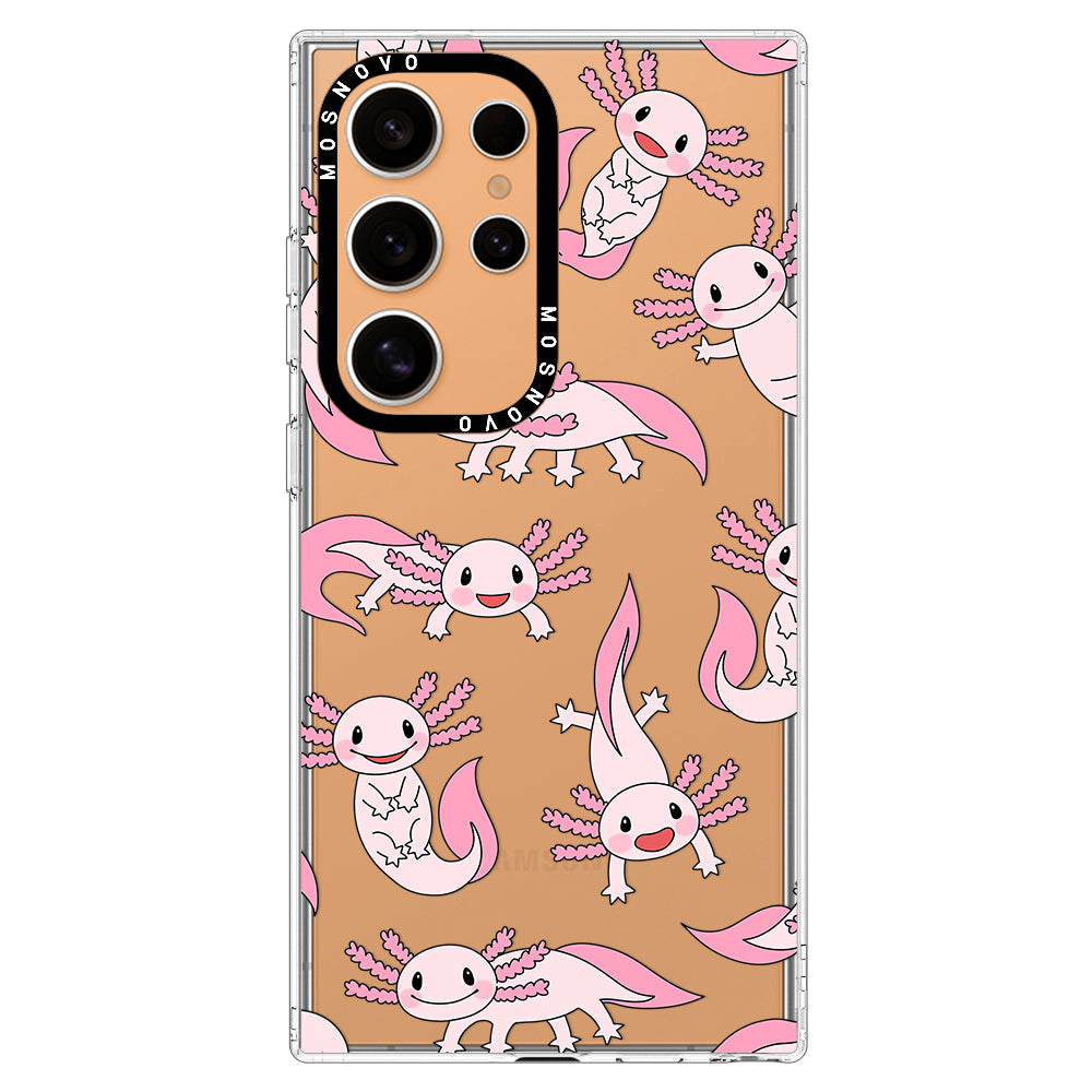 Pink Axolotl Phone Case - Samsung Galaxy S24 Ultra Case