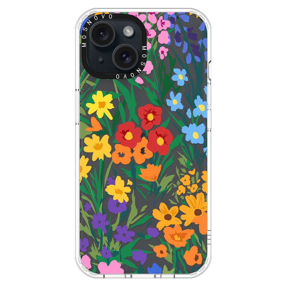 Spring Botanical Flower Floral Phone Case - iPhone 15 Case - MOSNOVO
