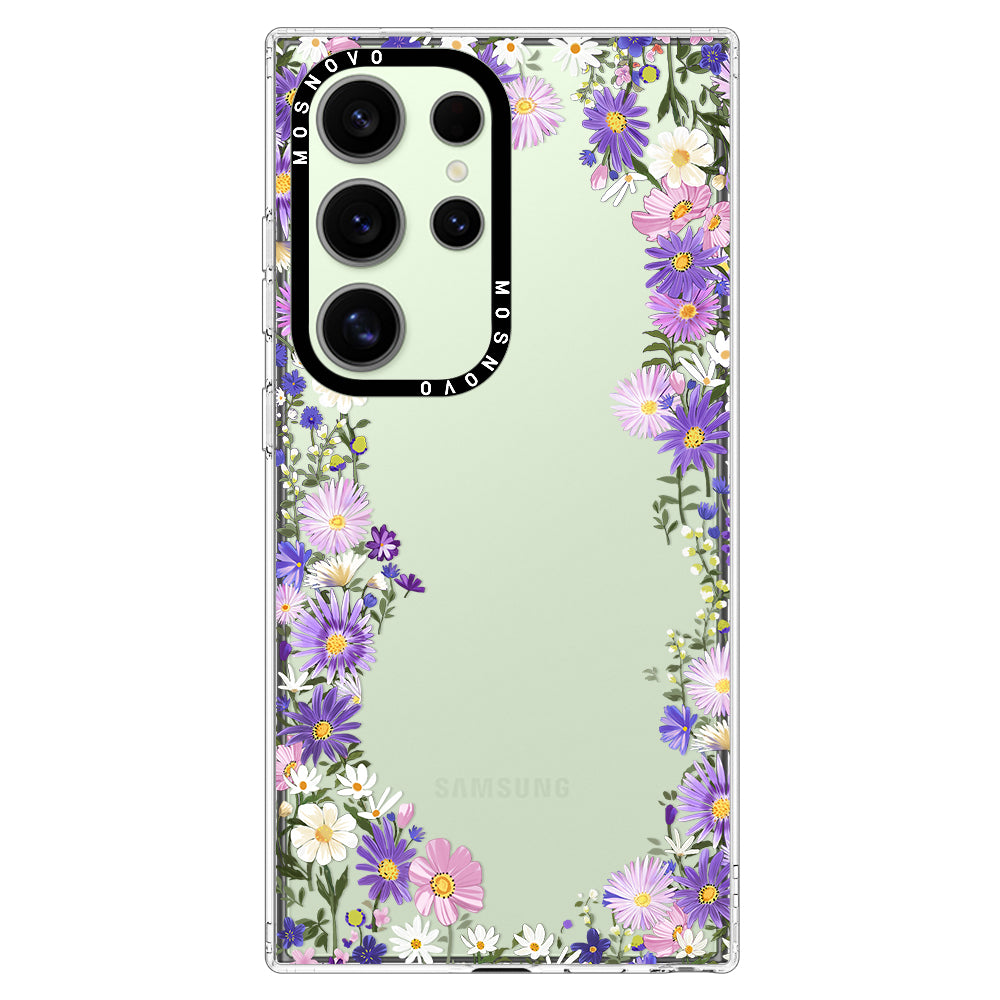 Purple Daisy Garden Phone Case - Samsung Galaxy S24 Ultra Case - MOSNOVO
