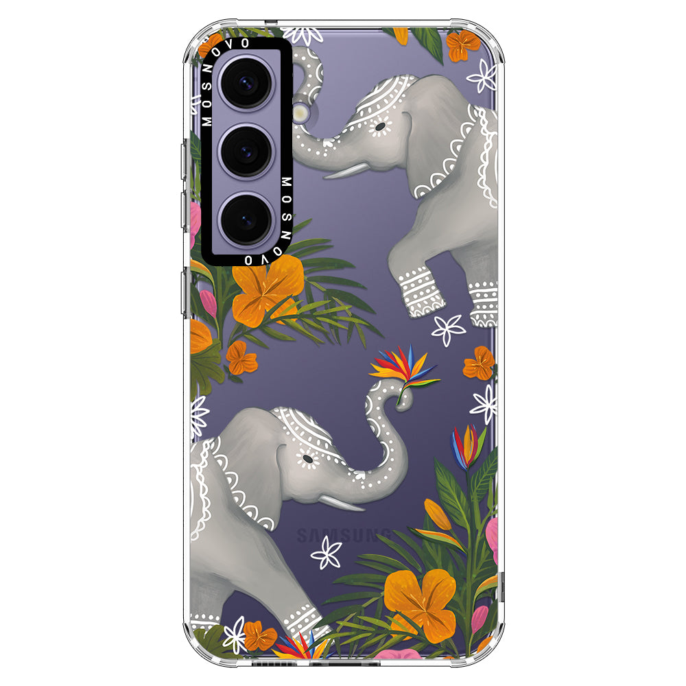 Tribal Elephant Phone Case - Samsung Galaxy S24 Case - MOSNOVO