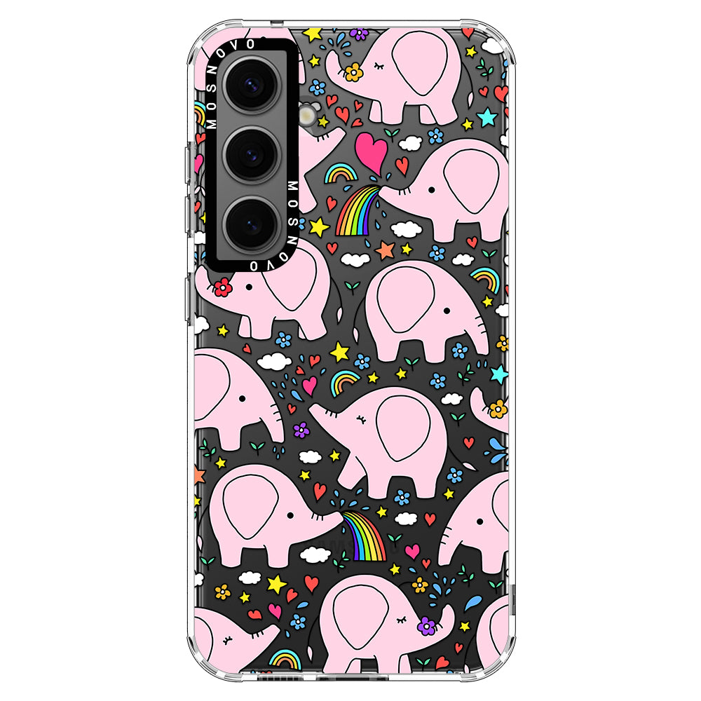 Cute Pink Elephant Phone Case - Samsung Galaxy S24 Plus Case - MOSNOVO