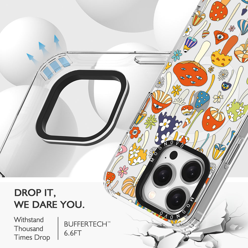 Mushroom Art Phone Case - iPhone 15 Pro Case - MOSNOVO