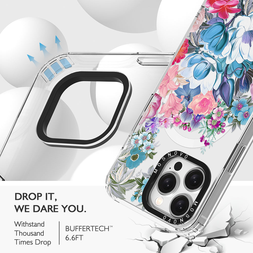 Magnolia Flower Phone Case - iPhone 15 Pro Max Case - MOSNOVO