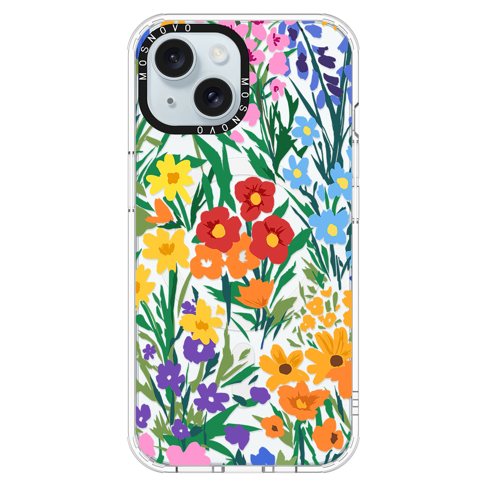 Spring Botanical Flower Floral Phone Case - iPhone 15 Case - MOSNOVO