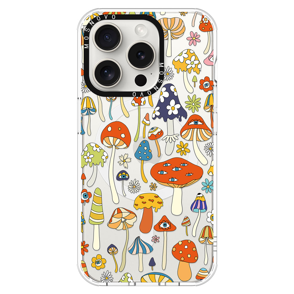 Mushroom Art Phone Case - iPhone 15 Pro Case - MOSNOVO