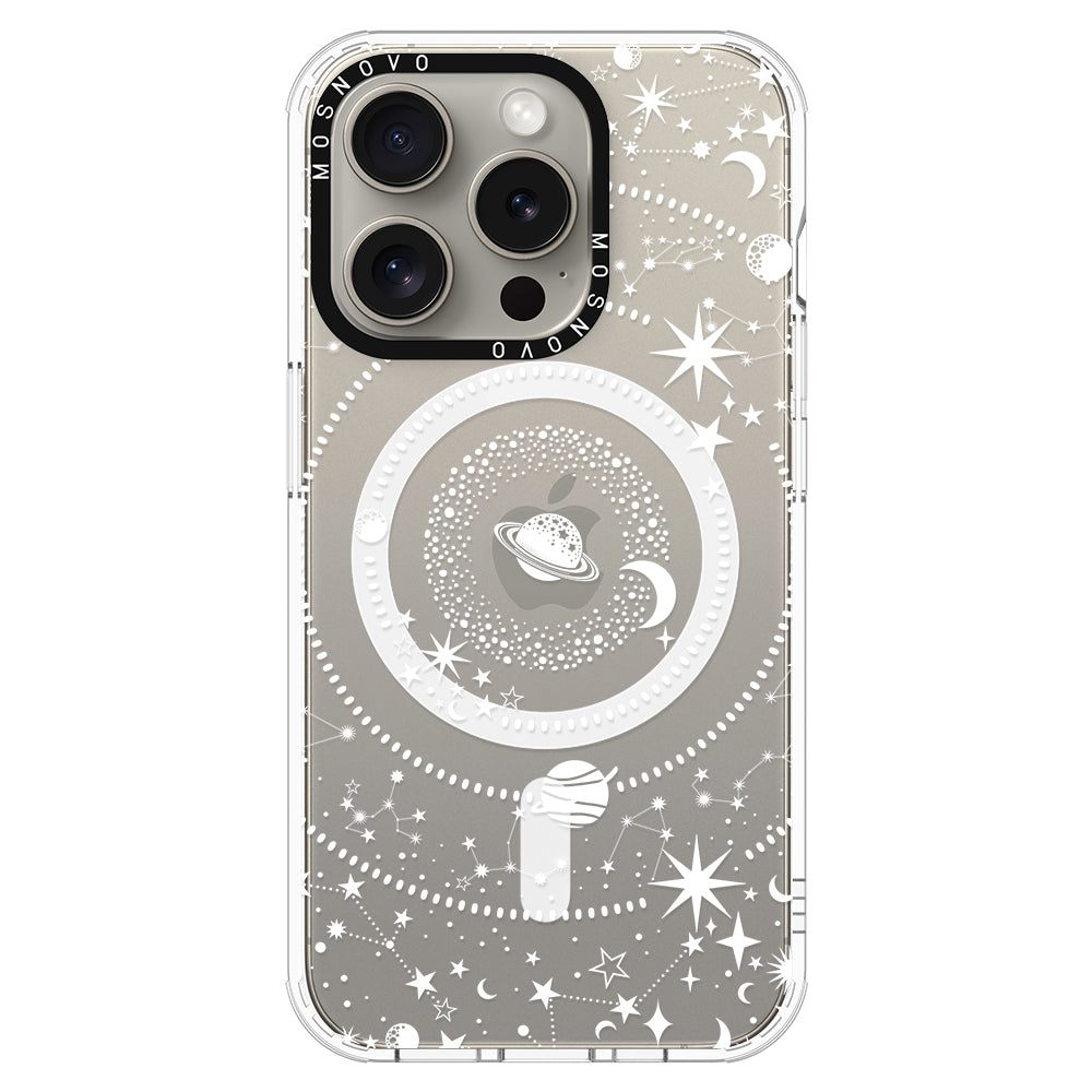 White Galaxy Phone Case - iPhone 15 Pro Case - MOSNOVO