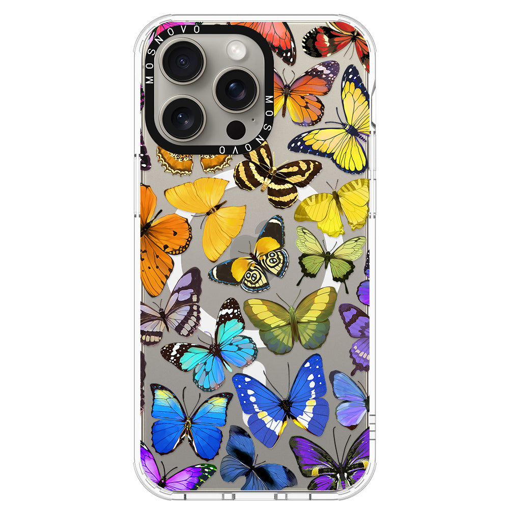 Rainbow Butterfly Phone Case - iPhone 15 Pro Max Case - MOSNOVO