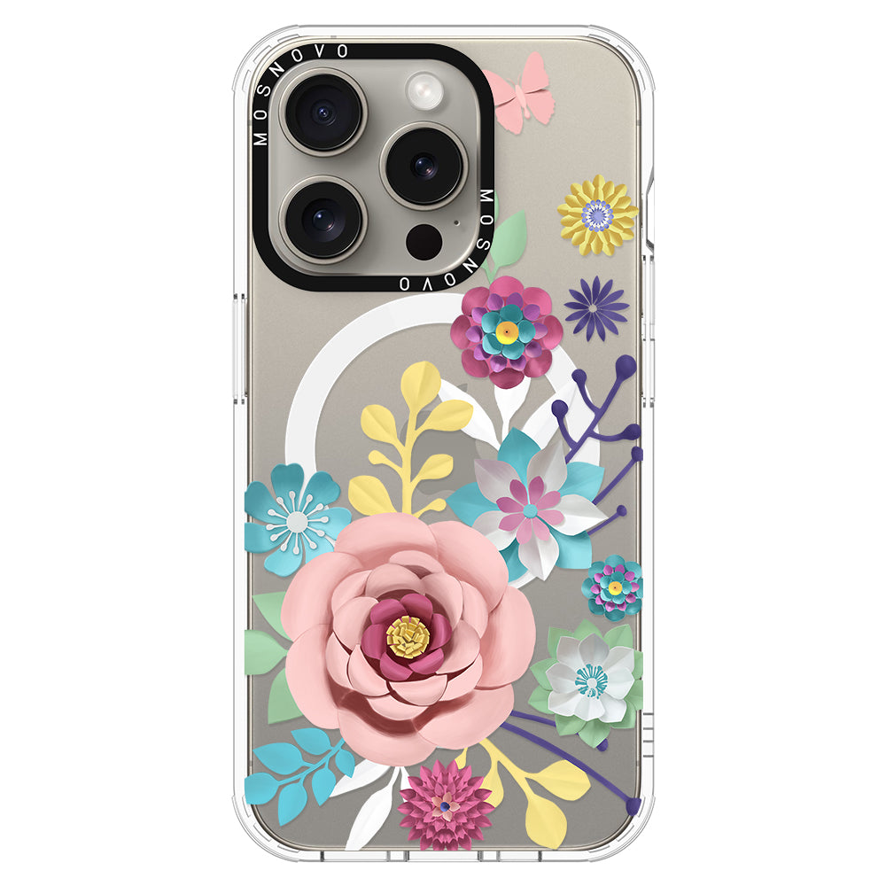 3D Floral Phone Case - iPhone 15 Pro Case - MOSNOVO