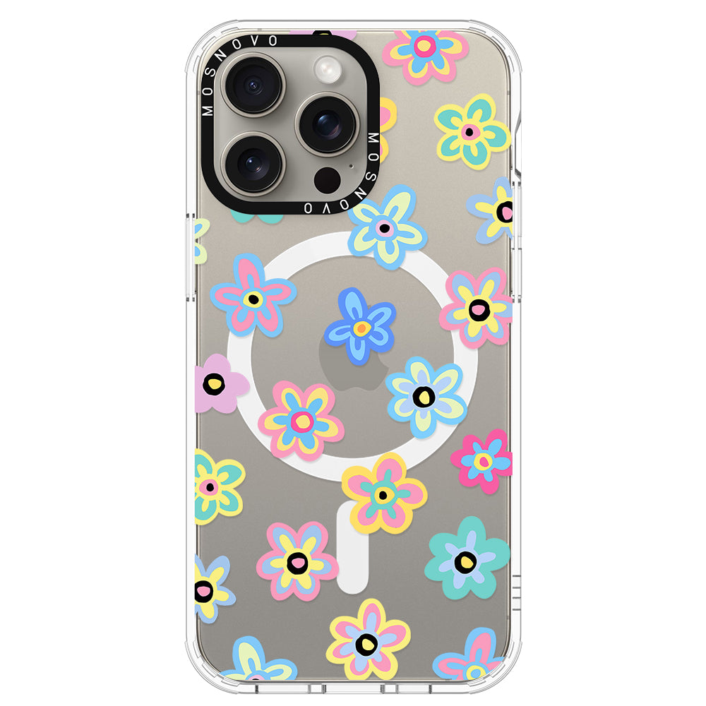 Groovy Flower Phone Case - iPhone 15 Pro Max Case - MOSNOVO