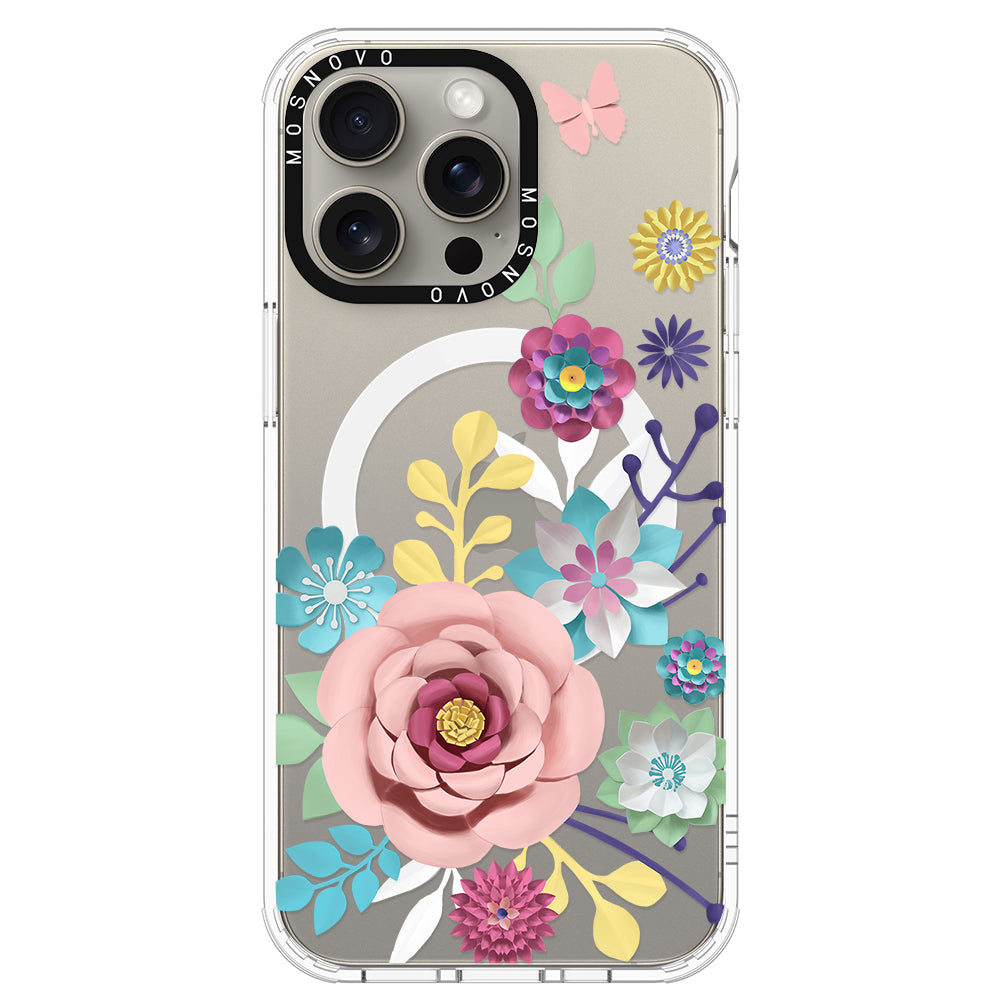 3D Floral Phone Case - iPhone 15 Pro Max Case - MOSNOVO