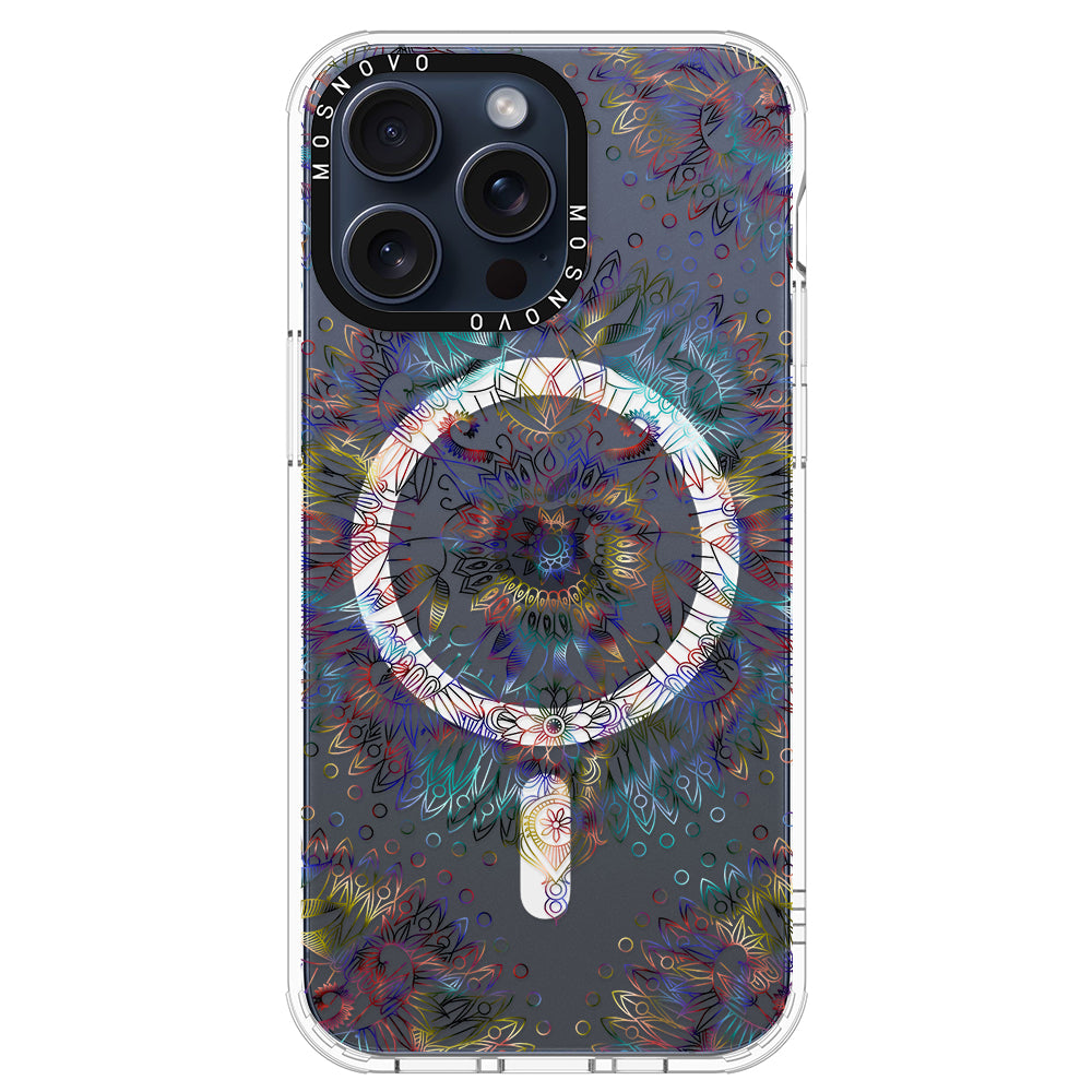 Rainbow Mandala Phone Case - iPhone 15 Pro Max Case - MOSNOVO