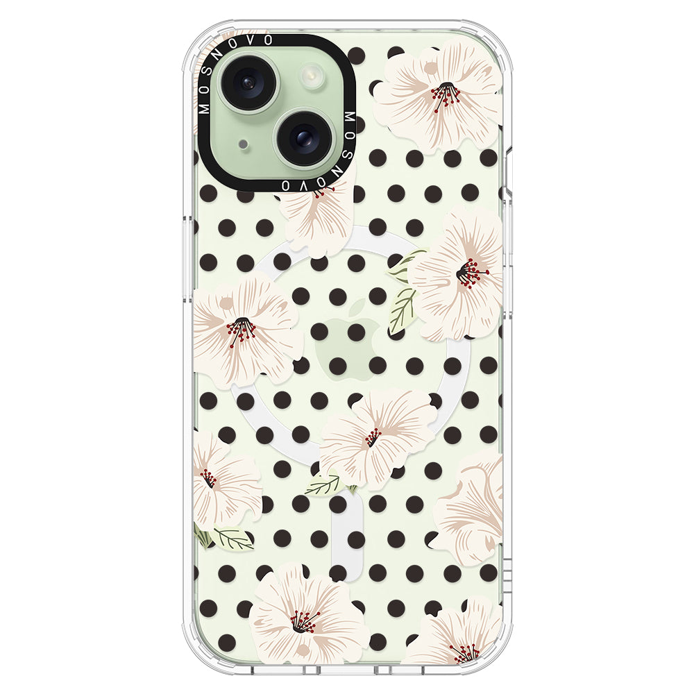 Vintage Hibiscus Flower Phone Case - iPhone 15 Plus Case - MOSNOVO