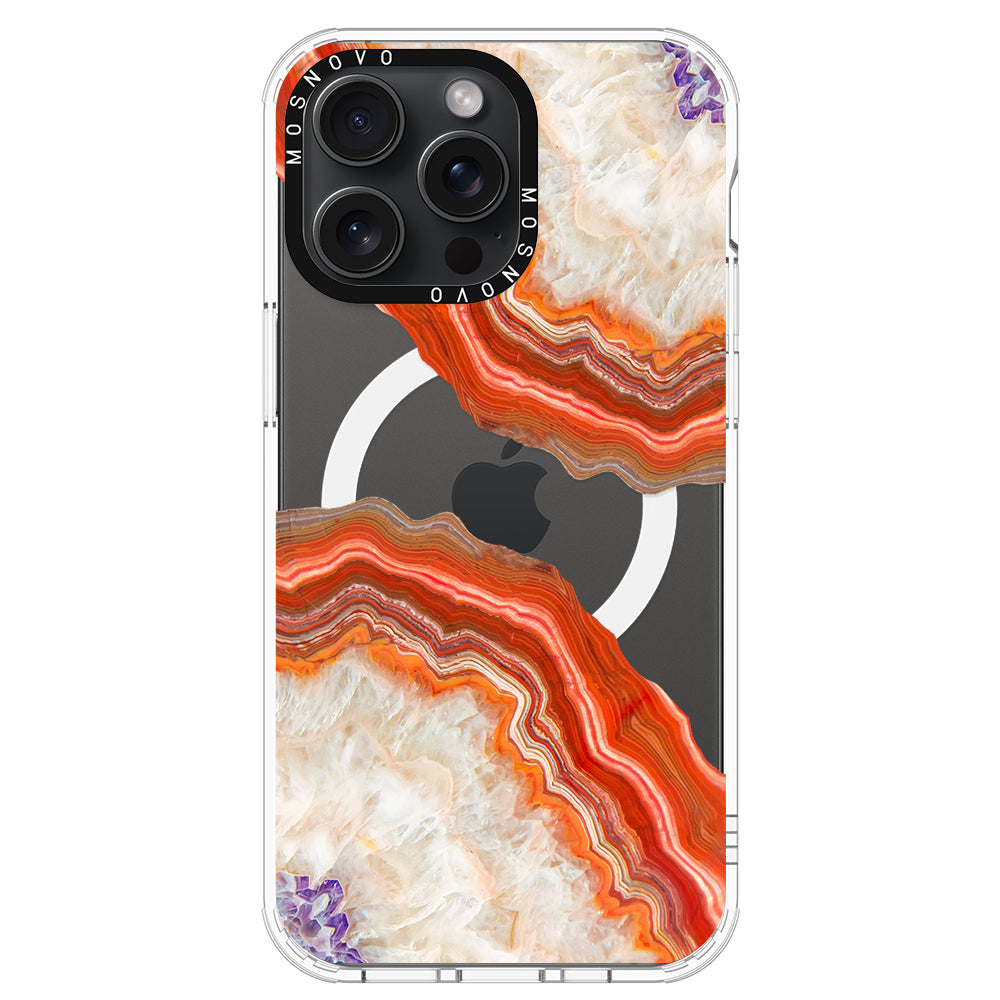 Agate Red Phone Case - iPhone 15 Pro Max Case - MOSNOVO