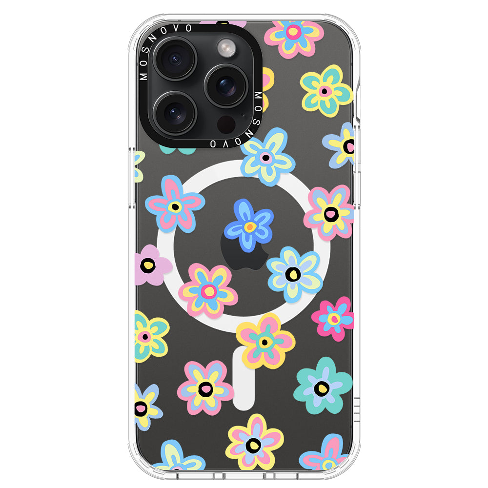 Groovy Flower Phone Case - iPhone 15 Pro Max Case - MOSNOVO
