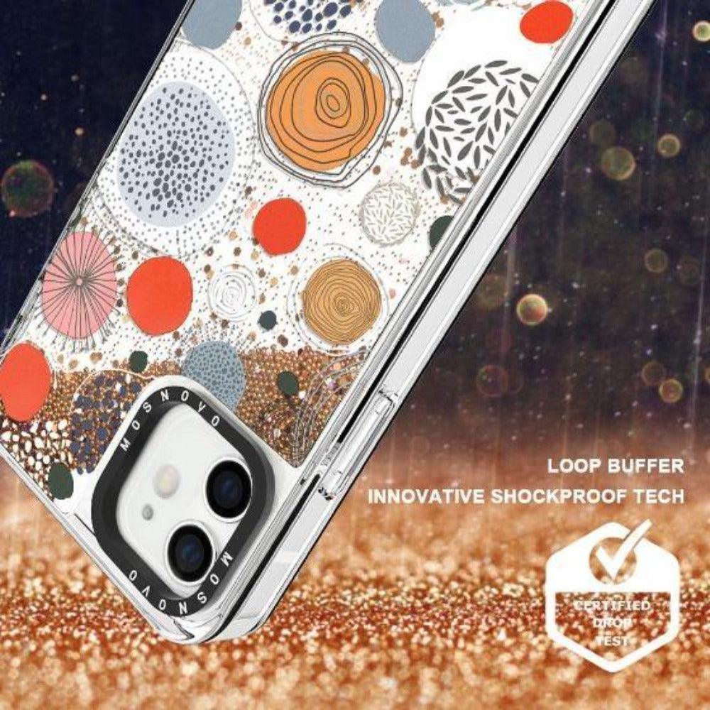 Abstract Art Glitter Phone Case - iPhone 12 Mini Case - MOSNOVO