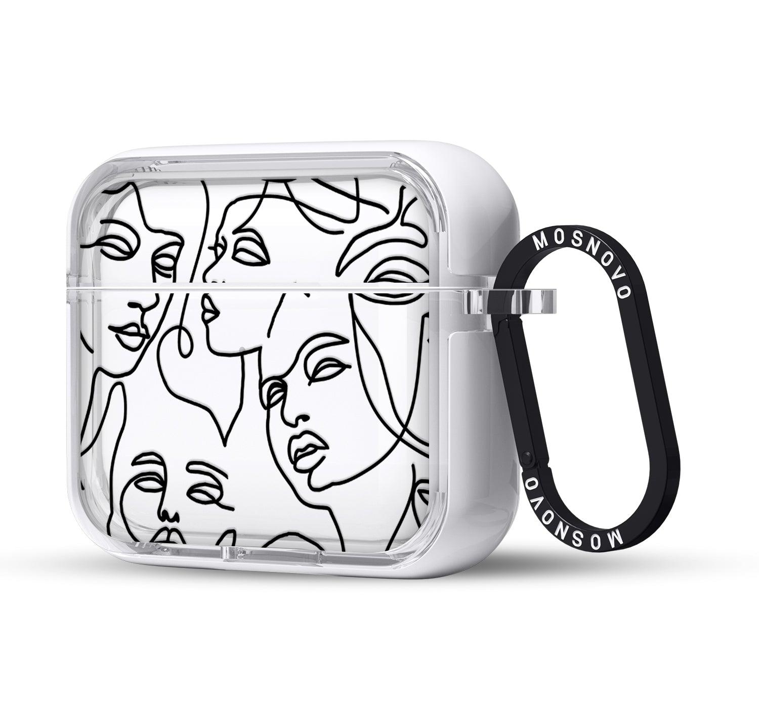 Abstract Face Line Art AirPods 3 Case (3rd Generation) - MOSNOVO