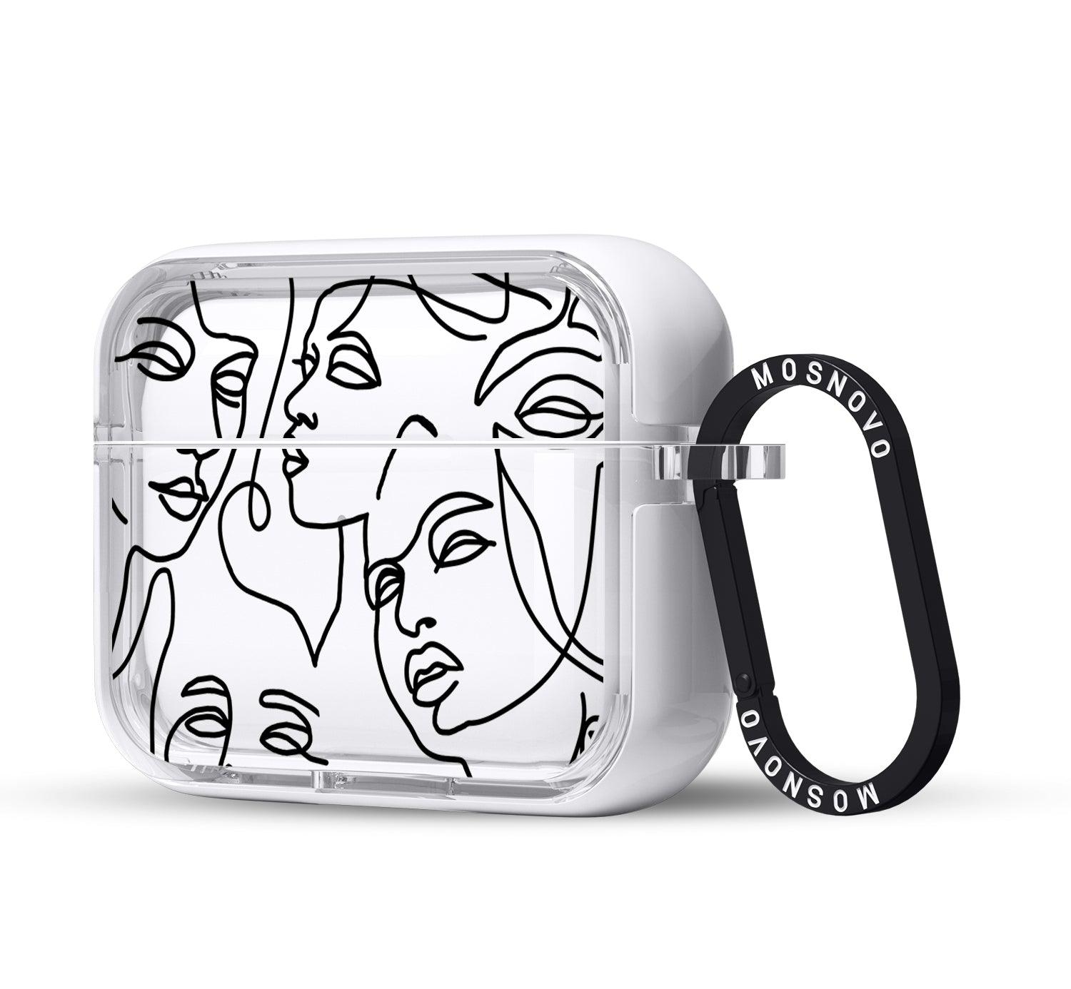 Abstract Face Line Art AirPods Pro 2 Case (2nd Generation) - MOSNOVO