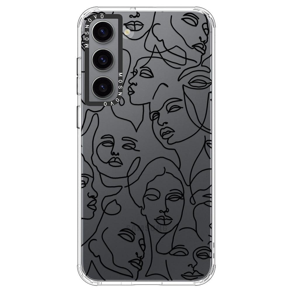 Abstract Face Line Art Phone Case - Samsung Galaxy S23 Plus Case - MOSNOVO