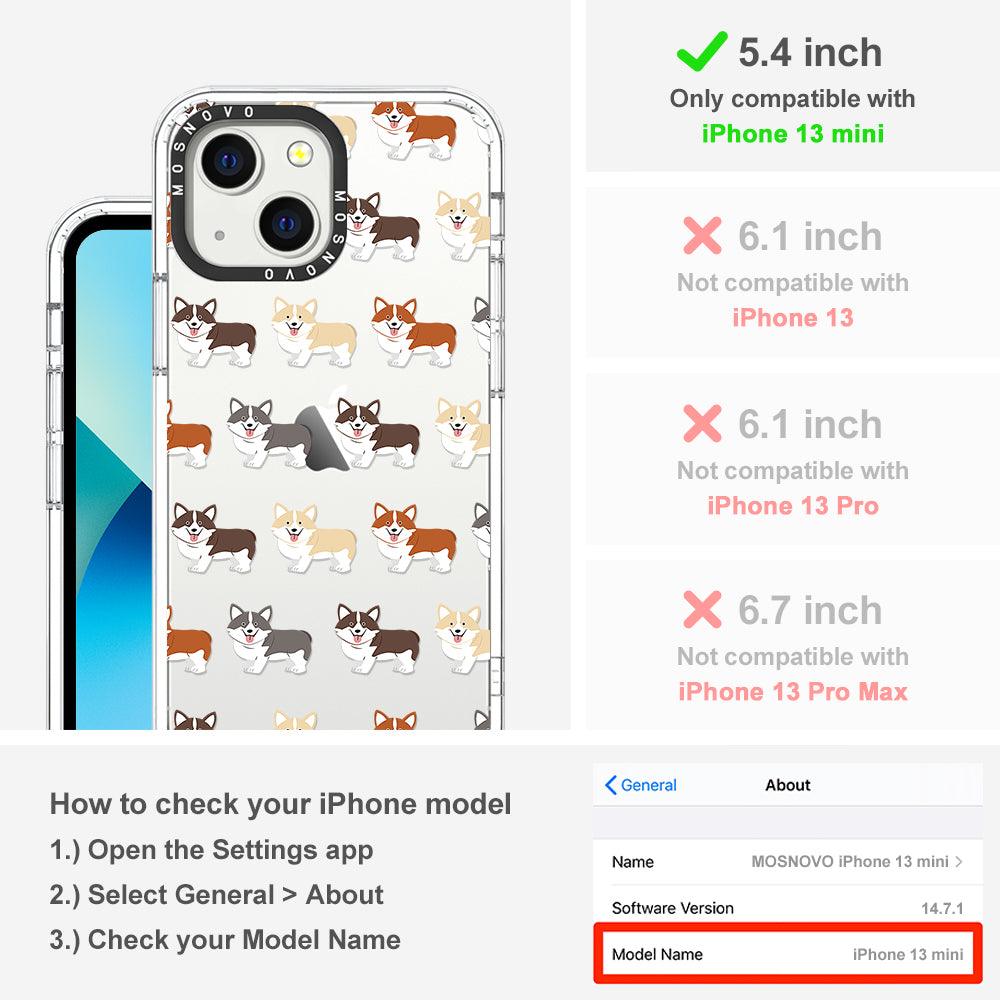 Cute Corgi Phone Case - iPhone 13 Mini Case - MOSNOVO