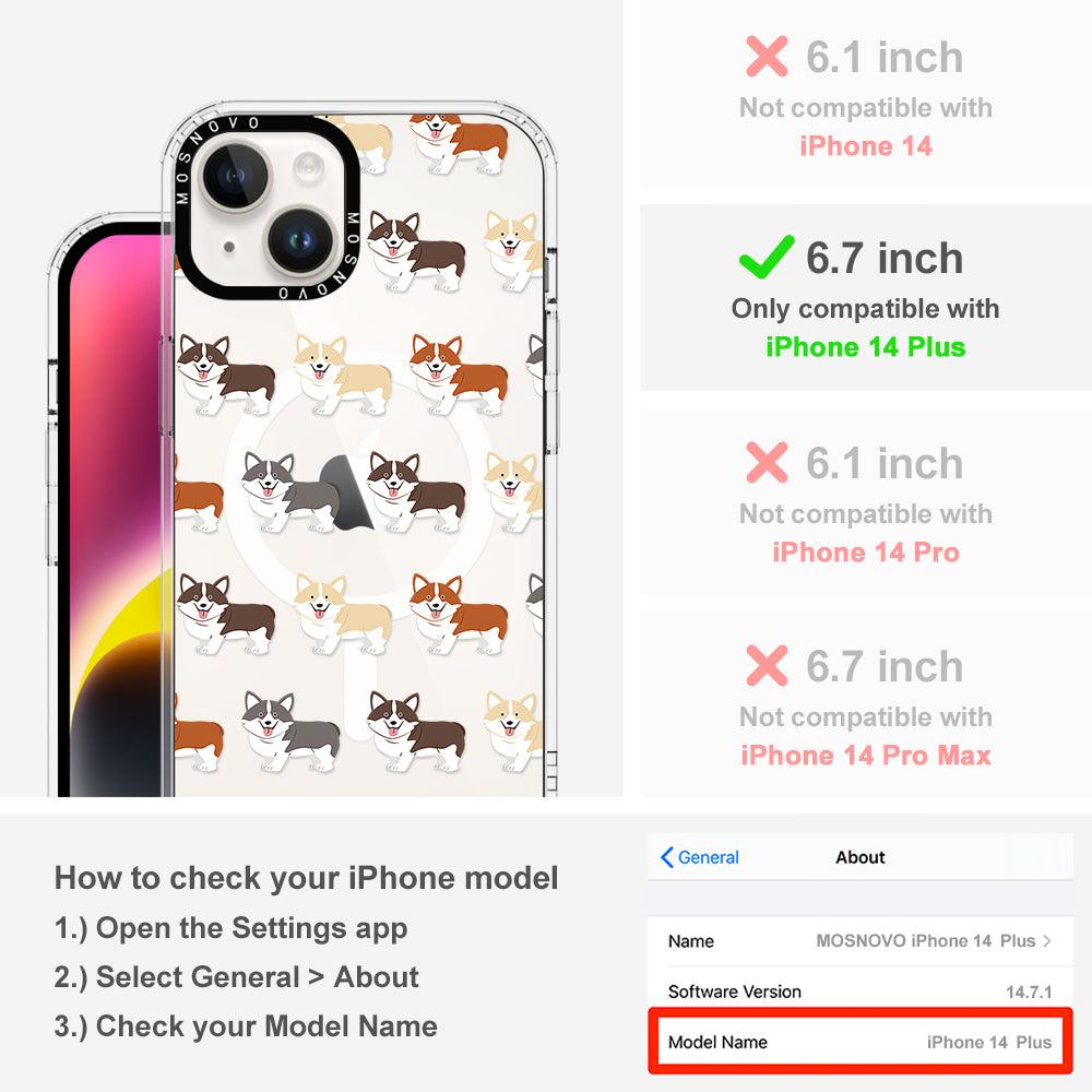 Cute Corgi Phone Case - iPhone 14 Plus Case - MOSNOVO