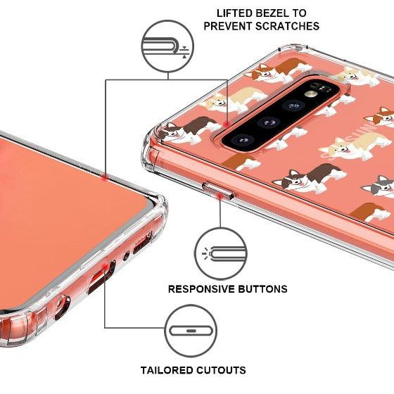 Cute Corgi Phone Case - Samsung Galaxy S10 Case - MOSNOVO