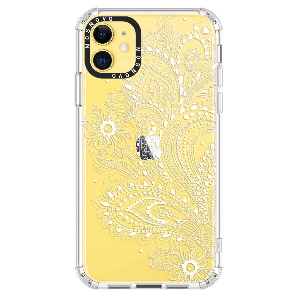 Aesthetic Flower Henna Phone Case - iPhone 11 Case - MOSNOVO
