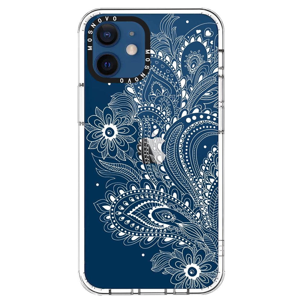 Aesthetic Flower Henna Phone Case - iPhone 12 Case - MOSNOVO