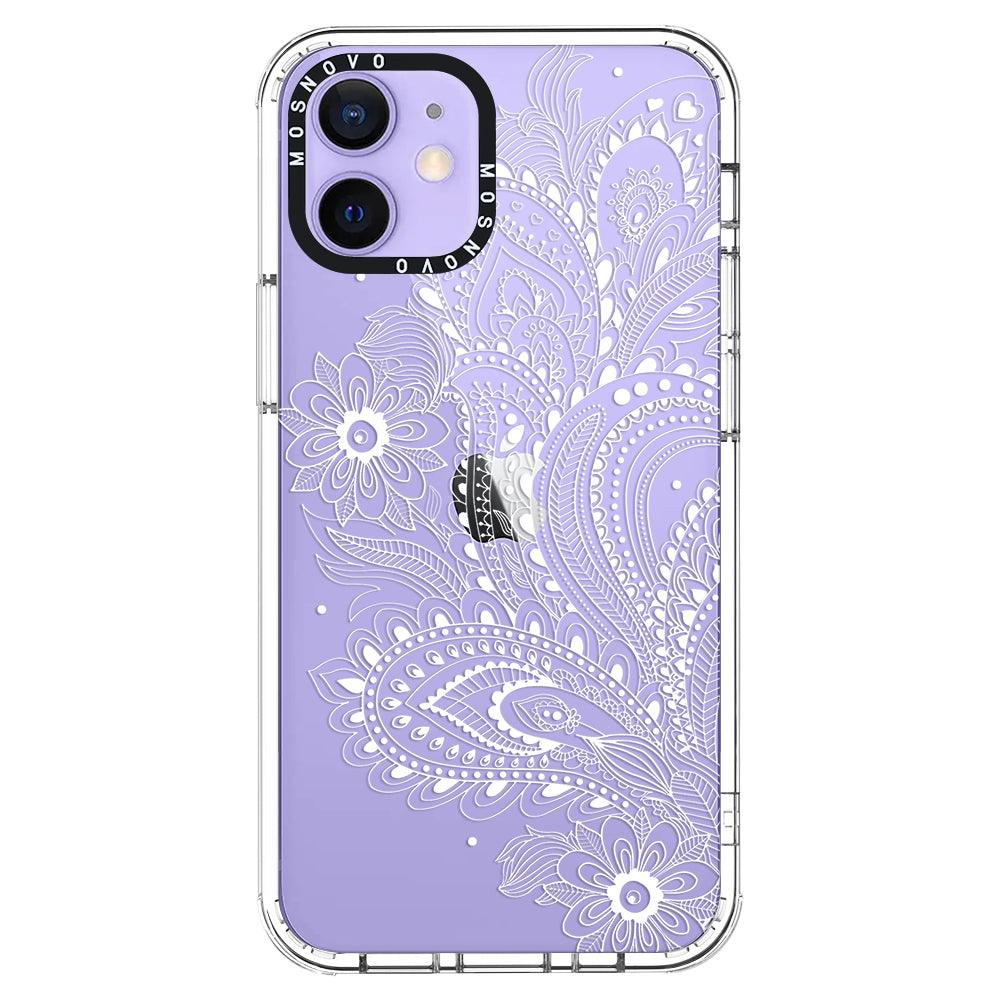 Aesthetic Flower Henna Phone Case - iPhone 12 Mini Case - MOSNOVO