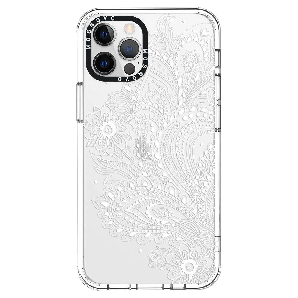 Aesthetic Flower Henna Phone Case - iPhone 12 Pro Max Case - MOSNOVO
