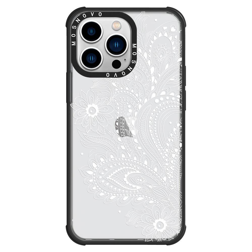 Aesthetic Flower Henna Phone Case - iPhone 13 Pro Case - MOSNOVO