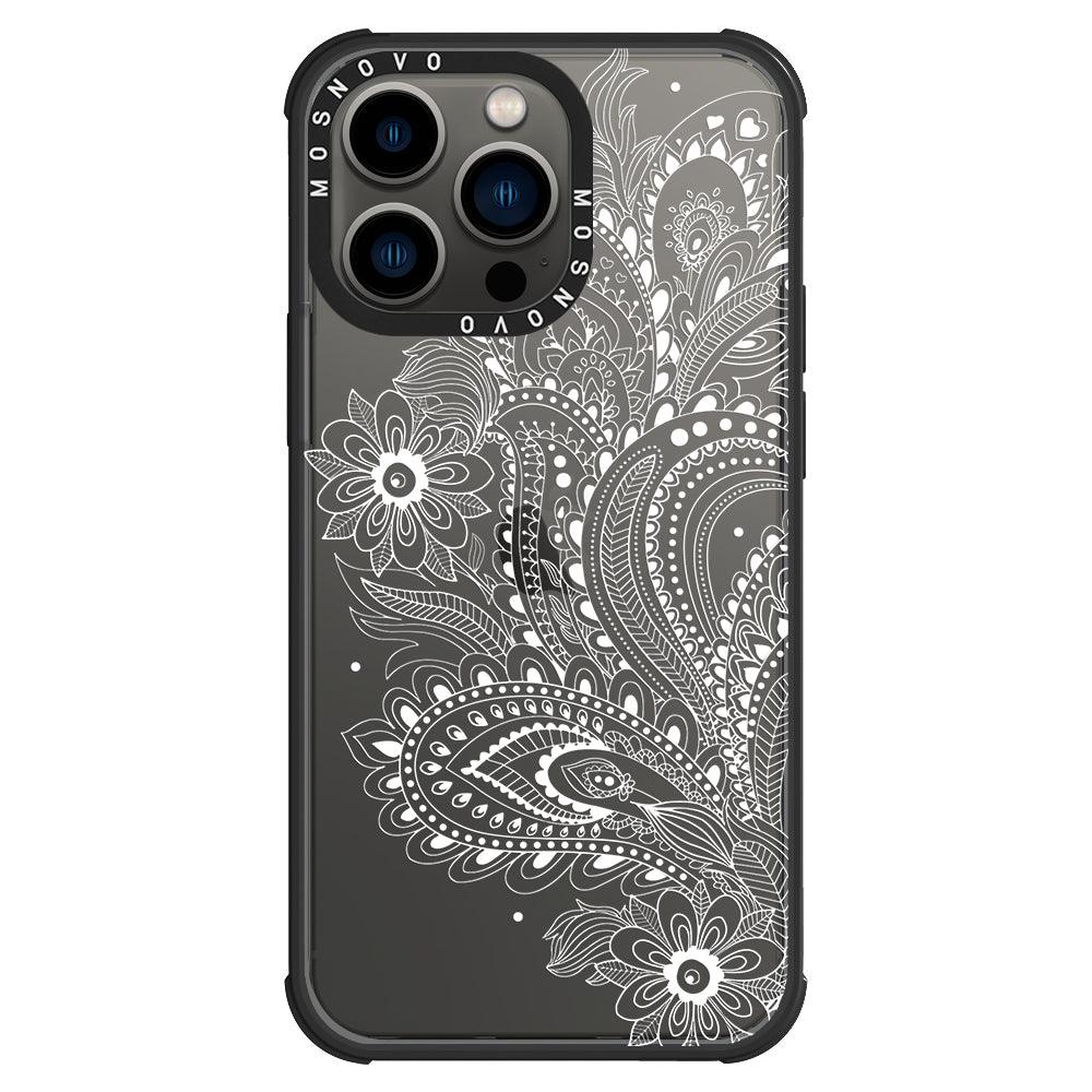 Aesthetic Flower Henna Phone Case - iPhone 13 Pro Case - MOSNOVO
