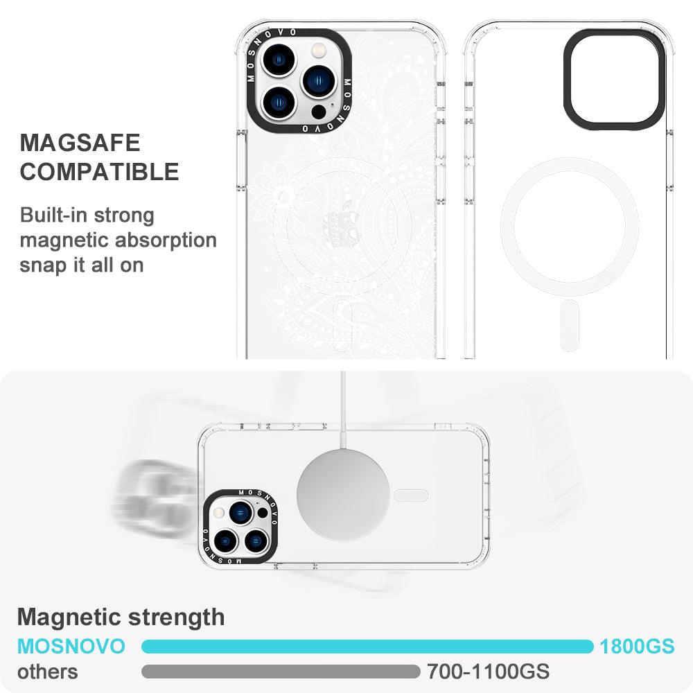 Aesthetic Flower Henna Phone Case - iPhone 13 Pro Max Case - MOSNOVO